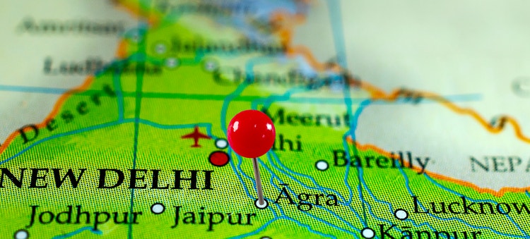agra on map